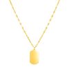 14K Yellow Gold Dog Tag Necklace