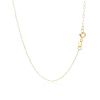 14k Yellow Gold Necklace with Dog Paw Print Symbol in Mother of Pearl