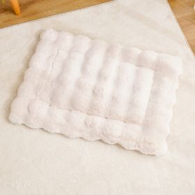 Winter Warm Cat Mat, Sleeping Plush Pet Mat (Option: Beige-M)