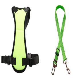 Car Seat Belts For Pets (Option: Green-L)