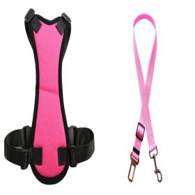 Car Seat Belts For Pets (Option: RoseÂ Red-L)