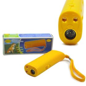 Boxed Battery-free Ultrasonic Dog Dispeller Dog Trainer Barking Dog Flashlight (Option: Yellow Color Box-Dog Trainer)