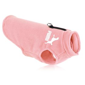 Pet Pull Loop Vest Thickened Dog Jacket (Option: Plush Vest Pink-S)