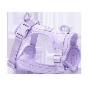 Pet Supplies Breathable Tight Body Dog Traction Vest Explosion-proof (Option: Light Purple-XS)