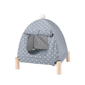 Removable And Washable Wood Pet Supplies Cat House (Option: Tent Camp Bed)