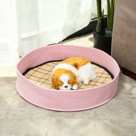 Pet Ice Mat Cat Nest Cooling Wear-resistant Universal (Option: Pink-Large Size 50X50X8CM)