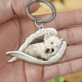 Creative Fashion Cute Dog-shaped Acrylic Keychain (Color: 2style)