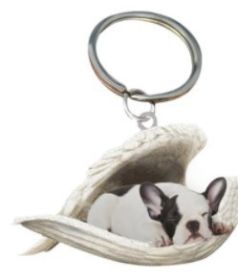 Creative Fashion Cute Dog-shaped Acrylic Keychain (Color: 44Style)