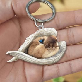 Creative Fashion Cute Dog-shaped Acrylic Keychain (Color: 45Style)