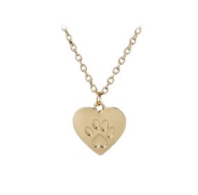 European And American Jewelry Creative Dog Claw Love Necklace (Color: gold)