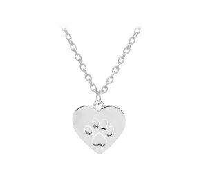 European And American Jewelry Creative Dog Claw Love Necklace (Color: Silver)