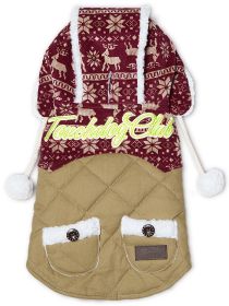 Touchdog Snowadayz Pom Pom Pet Hooded Sweater (size: Medium - (JKTD8YRDMD))