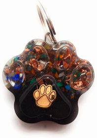 Calming Dog Charms EMF 5G Protection Paw Print over 25 pounds Chakra Crystals (style: Paw Print)