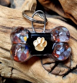 Calming Dog Charms EMF 5G Protection Dog Bone over 25 pounds Chakra Crystals (style: Paw Print)