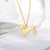 Stainless Steel Necklace Pet Puppy Shape Cute Dog Pendant