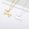 Stainless Steel Necklace Pet Puppy Shape Cute Dog Pendant