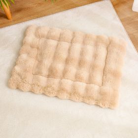 Winter Warm Cat Mat, Sleeping Plush Pet Mat (Option: Light coffee-2XL)