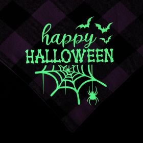 Plaid Luminous Halloween Pet's Saliva Towel (Option: Single Layer Style 5-65x45x45)