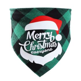 Christmas Pet Saliva Towel DIY Dog Triangle (Option: Green 5-L 25to48cm)