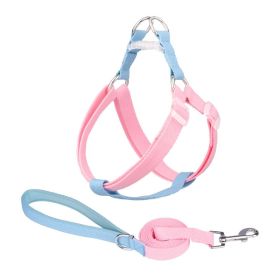 Macaron Traction Dog Rope Small And Medium Sized Pets (Option: Set Pink Blue-XS)