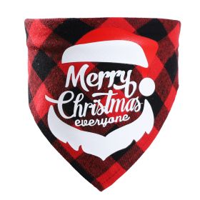 Christmas Pet Saliva Towel DIY Dog Triangle (Option: Red 5-L 25to48cm)