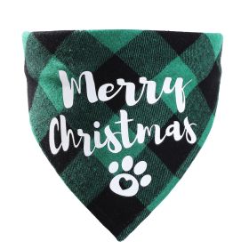 Christmas Pet Saliva Towel DIY Dog Triangle (Option: Green 2-L 25to48cm)