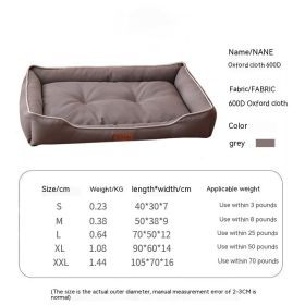 Bite Resistant Waterproof Dog Mat (Option: Gray-XXL)