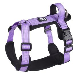 Dog Hand Holding Rope Chest Strap Reflective Vest Explosion-proof Medium Large Dog Pet Traction Dog Leash (Option: Purple-L)