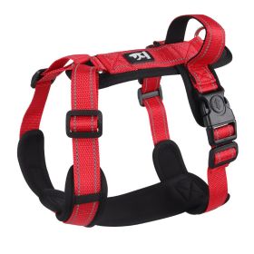 Dog Hand Holding Rope Chest Strap Reflective Vest Explosion-proof Medium Large Dog Pet Traction Dog Leash (Option: Red-XL)